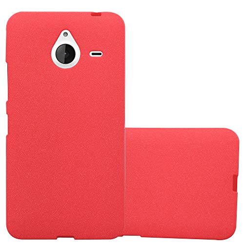 Cadorabo Custodia per Nokia Lumia 640 XL in FROST ROSSO - Morbida Cover Protettiva Sottile di Silicone TPU con Bordo Protezione - Ultra Slim Case Antiurto Gel Back Bumper Guscio
