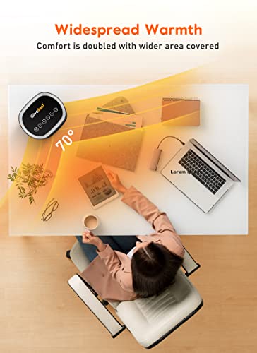 Givebest Digital Space Heater, 2022 Upgraded Portable Heater With 70° Oscillation, 1500W Electric Heater With Digital Thermostat, Fast Safety Heating, 12H Timer, Quiet Heater For Indoor Use, Office #TOP6