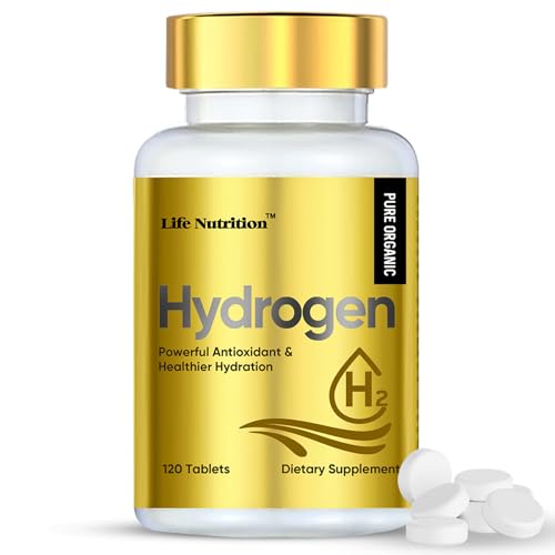 Life Nutrition-H2 Molecular Hydrogen Water Tablets with Magnesium, 120 Tablets, Dietary Supplement, Supports Brain Health and Cognitive Function,Helps Fight Inflammation & Stress
