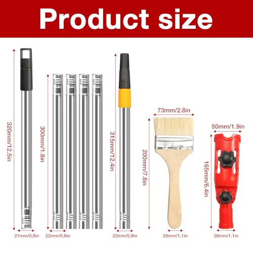 Mehrwinkel Pinsel Verlängerung, 170cm Multi Angle Paint Brush Extende, Farbpinsel Verlängerung, Pinselstange für Decke für Decken Wände Zier Hohe Und Eckenanstrichwerkzeug