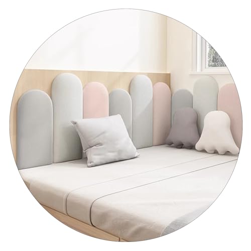 Pannelli da parete con testiera imbottita, design anti-collisione per letto per bambini, adatto per letti singoli e matrimoniali