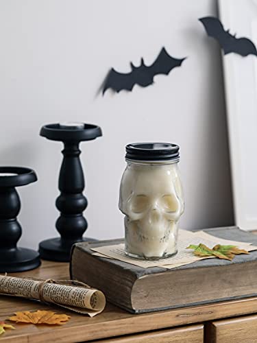 White Skull Candle, Large Skull Candle For Halloween, Gothic Spell Spooky Skull Decor 12Oz #TOP5