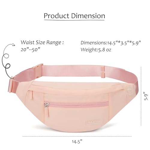 Image of MAXTOP Large Crossbody Fanny Pack with 4-Zipper Pockets,Gifts for Enjoy Sports Festival Workout Traveling Running Casual Hands-Free Wallets Waist Pack Phone Bag Carrying All Phones