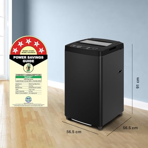 Image of Godrej 6.5 Kg 5 Star I-Wash Technology for Automatic One Touch Wash Fully-Automatic Top Load Washing Machine (WTEON 650 AP 5.0 GPGR, Graphite Grey, With Toughened Glass Lid)