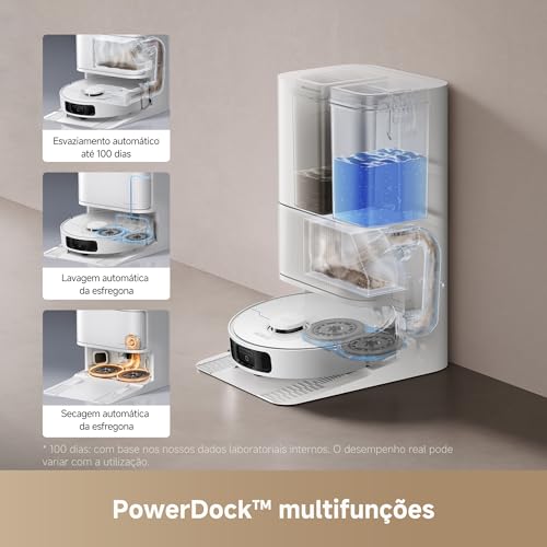 Dreame D20 Ultra Aspirador robô e esfregão, esvaziamento automático, limpeza automática da mopa, sucção 13.000Pa, elevação da mopa, detecção ultrassônica de tapetes, fácil manutenção, 127v - Imagem 3