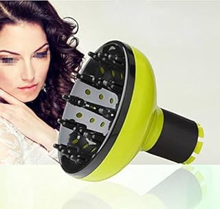 Universal hair diffuser, Universal attachment fits almost all hair dryers, curly or wavy hair styling, dry and gain maximum volume without frizz (Black & Green)