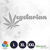 Decus Shop Marijuana Vegetarian XL 0307 (Plata) // Pegatina OEM JDM Style Vinyl Transfer