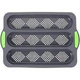 jojofuny Antihaft Silikon Brotbackform mit Drei Schlitzen Backform für Hot Dog Brot und Weizenbrot Hitzebeständig Abwaschbar für Standardofen und Frühstück