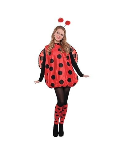 amscan 361-9916675 Adult Costume Darling Bug Size S/M Set, Multicolored
