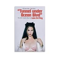 Artwork Type: A high-quality poster featuring Lana Del Rey's album cover, 'Did You Know That There's A Tunnel Under Ocean Blvd' Size & Dimensions: Measures 45cm x 30cm (17.72in x 11.81in), perfect for standard poster frames or wall mounting Material ...