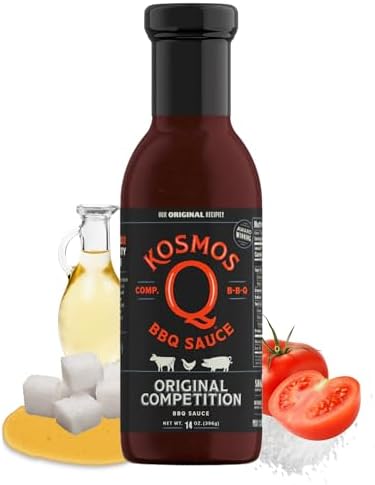 Kosmos Q Original Competition BBQ Sauce - 15.5 Oz Bottle for Award-Winning BBQ & Marinades - Thick Barbecue Sauce for Tender Meat (Original Competition)