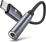 Stouchi USB-C to 3.5mm イヤホン変換アダプタ【Hi-Fiハイレゾ音質DAC搭載・通話／リモコン操作対応】Type-C イヤホンジャック変換ケーブル 三重ナイロン編み＆高耐久アルミ合金製 iPhone 16/15シリーズ・Pixel・Galaxy・iPad Pro対応 (1, スペースグレイ)