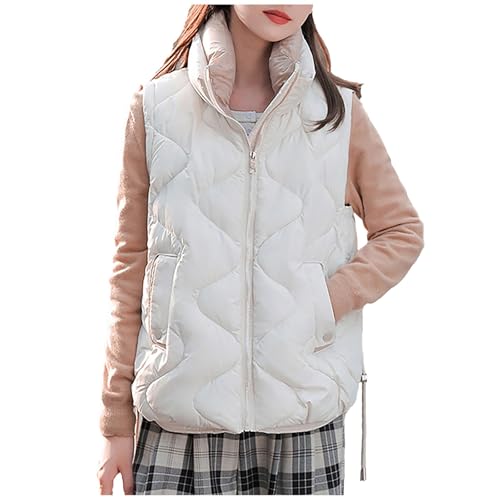 Veste d'hiver rembourrée sans manches et manteau ultra léger gilet matelassé femme chaud