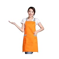 オレンジ　エプロン 楽天市場】無地エプロン 胸当て バッククロス シンプル 無地 撥水ノン
