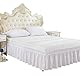 Omabeta Elastic Bed Ruffle Schlafzimmer Bett Rock Bett Volant Rock maschinenwaschbar(Twin: 39 * 75+15inch)