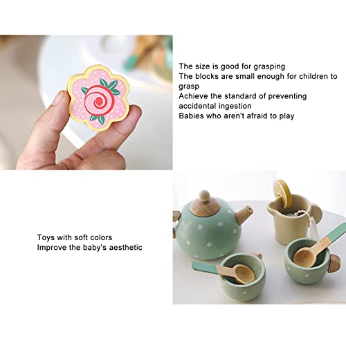 Fansheng Set tè per Gioco Finto, 14 Pezzi di Legno...