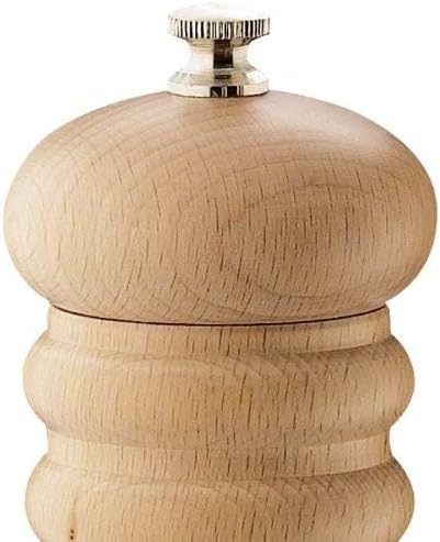 Close-up of the base of the Zassenhaus Berlin grinder, showing the wood grain.