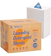 Laundry Detergent Sheets (240 Loads) - Space-Saving, Hypoallergenic,Travel-Friendly,Deep Cleaning...