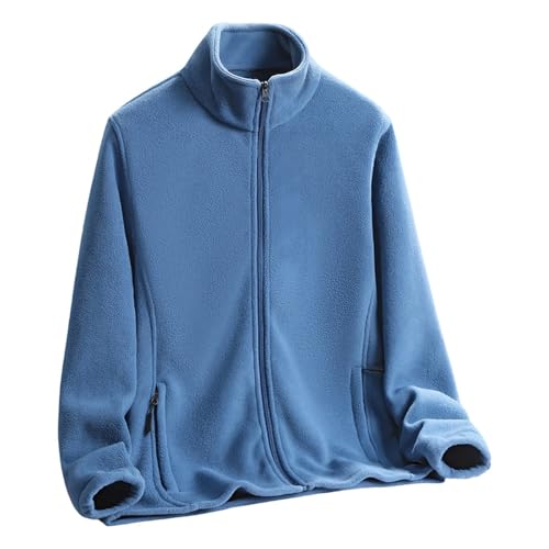 Veste polaire décontractée, pull tendance d'hiver à coupe ample et fermeture éclair intégrale