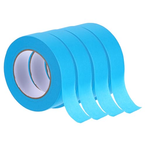 Image of Masking Tape Light Blue Painters Tape Paper Tape [for Crafts DIY Walls Painting Packing Automotive Home Decoration Teaching]- 1.4 Inch x 60 Yards /4 Rolls