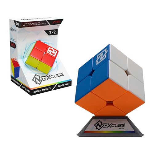 Nexcube 2x2 Clasico, El Cubo para Speedcubers. Máxima Velocidad. Sin Pegatinas. con posicionamiento preciso y Sistema de Doble Ajuste, Multicolor (64559899)