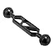 Yornimir Aluminum Alloy Underwater Extension Arm, Carbon Fiber Floating Dual Ball Arm with 1