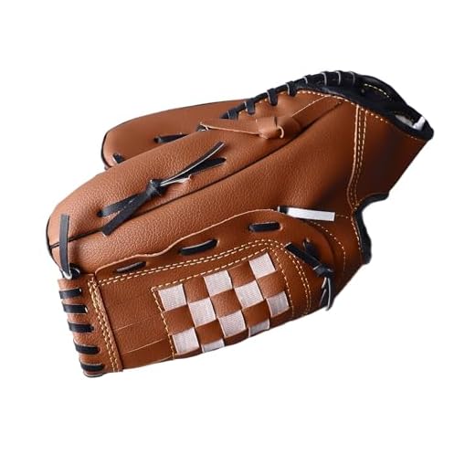Socobeta Guante de Béisbol Guante de Softbol Absorbente de Sudor Engrosado Resistente Al Desgarro para Entrenamiento Tamaño L Marrón