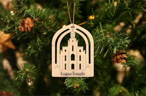 LDS Logan Temple Christmas Ornament. This Item is a Classic to Hang from Your Christmas Tree This Year. This Ornament Makes a Wonderful Gift for Friends, Family and Loved Ones. (60)