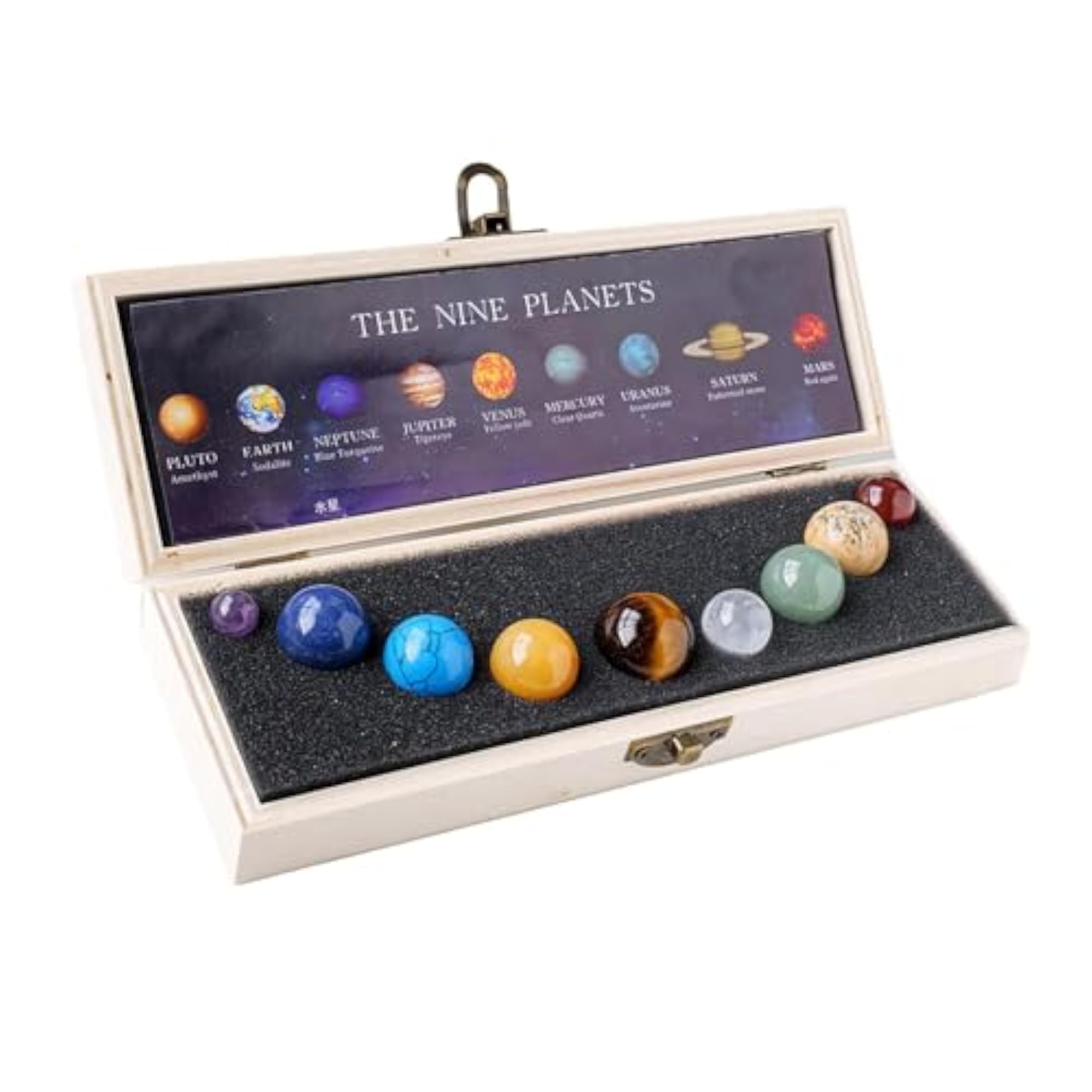 Handmade Natural Gemstones Outer Space Planets for Kids