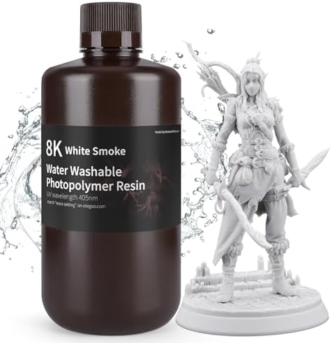 ELEGOO 8K Water Washable Resin 8K White Smoke 1000G