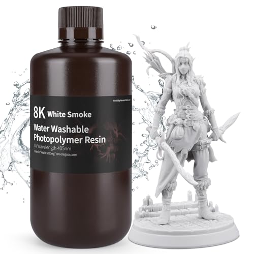ELEGOO 8K Water Washable Resin 8K White Smoke 1000G