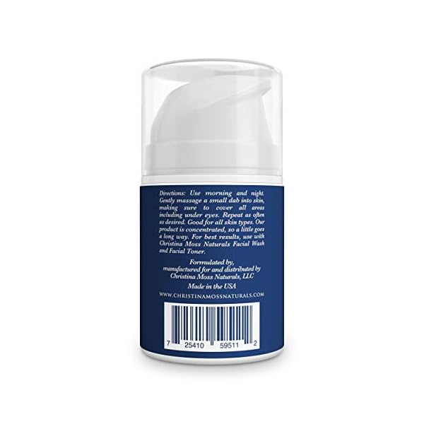 Facial-Moisturizer-Made-With-Organic-Aloe-Vera-to-Hydrate-Nourish-Face-Moisturizing-Cream-for-Sensitive-Oily-or-Severely-Dry-Skin-Anti-Aging-Anti-Wrinkle-For-Women-Men-Christina-Moss-Naturals-Unscente Unscented Facial Moisturizer Cream from Plant Extracts That Truly Moisturizes, Can Help Soothe & Soften, Absorbs Quick, Non-Greasy, For ALL Skin Types