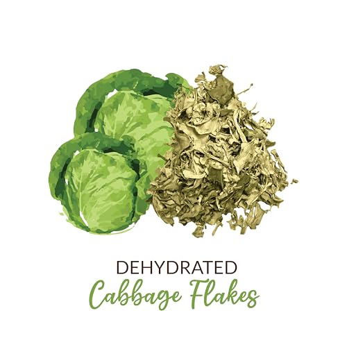 Image of SHROOTS Dehydrated Cabbage Leaves Flakes | 100% Natural & Pure Vegetarian | Machine-Dried for Maximum Freshness | No Preservatives, Nutrient-Rich & Aromatic | Ideal for Cooking, Soups, Curries & Seasoning | 45g Each (Pack of 1)