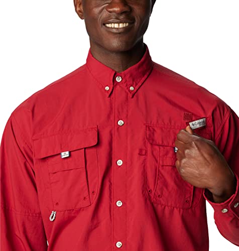 Image of Columbia Men's Bahama II Long Sleeve Shirt, Beet, XX-Small