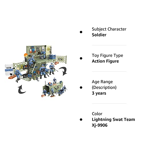 Yeibobo ! Special Forces Mini Military Action Figure With Weapons And Accessories (Lightning Swat Team Xj-9906) #TOP5