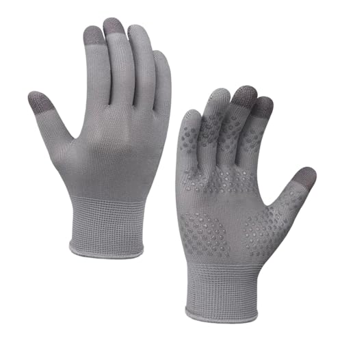 Yiju Winter Touchscreen Gloves Cycling Mittens Multipurpose Cold Weather Climbing Gloves Warm Mittens for Motorcycling Driving, Grey, Men