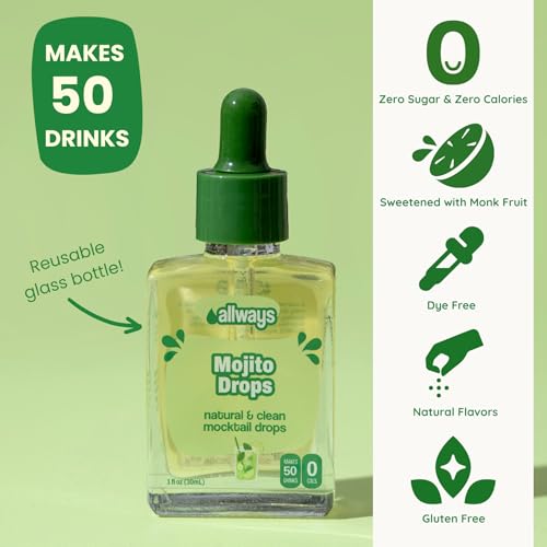 Image of Allways Drops Mojito Water Enhancer | Sugar Free | 50 Servings