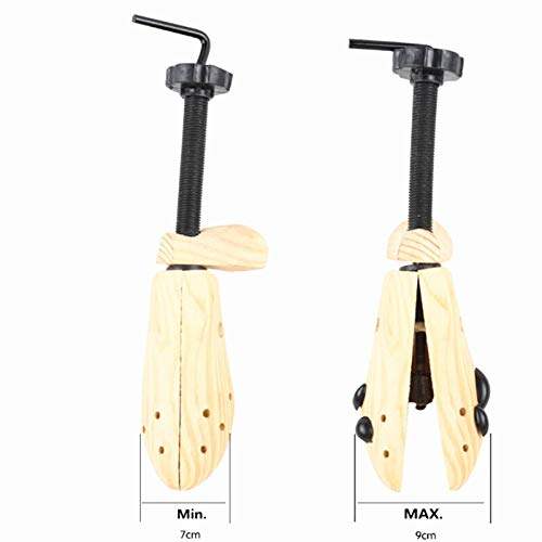Allargascarpe 2 Pezzi Solid Pine Shoe Albero Regolabile Uomo e Donna Scarpa da Donna a 2 Vie Scarpe in Legno Shaper Albero Regolabile Tendiscarpe (Color : Natural, Size : 39 41)