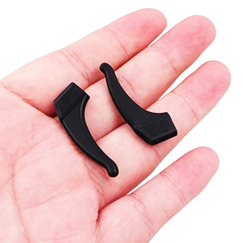 WANGCL 15 works Eyeglasses Ear Grips Anti-Slip Elastic Comfort Glasses Retainers Anti-Slip Glasses Protector(Black) - Image 2