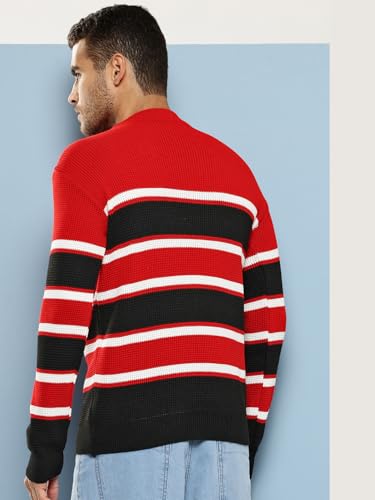 Image of Aarika Mens Winter Wear Cream Colour Solid Woolen Sweater