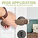 UFURMATE Door Handle Covers, 2Pcs Brown Silicone Door Handle Glove Covers Cat Pattern Door Knob Covers Anti-Static Safety Door Knob Protector with Clear Anti-Collision Adhesive Strip