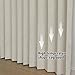 AJAZZ 100% Blackout Doorway Curtains Accordion Doors for Doorway Curtains Applicable Patio Door Curtain Sliding Door Curtains Sliding Door Blinds Closet Curtains(Cream White 98