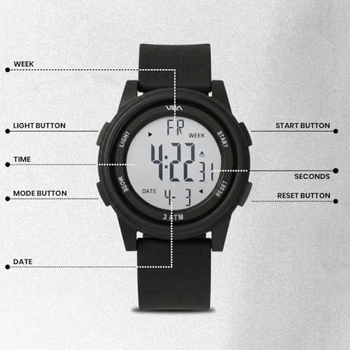 Image of V2A Nova X 2810 Digital Watch for Kids & Teens | Large Easy-Read Display | Alarm Stopwatch Backlight | TPU Sport Strap | 30M Water Resistant | Boys Girls Everyday Watch