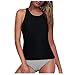 Oversize Damen Tankini Set Bauchweg mit Slip, Hotpants oder High Waist Badeanzug Damen Bauchweg Frau Bademode Badeanzüge Tankinis Tankini mit Hotpants Badebekleidung Zweiteilig mit Streifen *0315