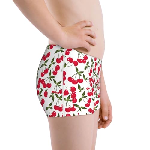 Boys' Cotton Boxer Brief Soft Underwear-Cherry2
