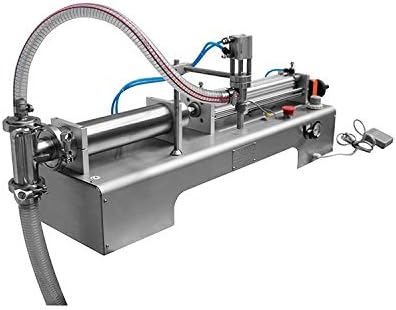 YOULIAN Semi Automatic Horizontal SMC Pneumatic Piston Liquid Filler Water Bottling Filling Machine, US Stocks5-100ML