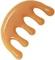 Vista 8 de GSHOW Masajeador de cabeza de resina para cuero cabelludo de mano con dientes anchos Gua Sha, peine relajante herramienta de masaje para masaje