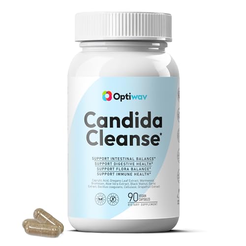 Optiwav Candida Cleanse Detox Supplement - Natural Yeast Overgrowth Candi