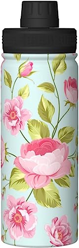 ピンク 可愛い 薔薇 アニメ 水筒 真空断熱 保温 保冷 スポーツボトル 人気 ステンレスボトル スポーツ飲料対応 漏れない 直飲み530ml 男の子 女の子 おしゃれ 大人 子供 グッズ キャラクター 雑貨 zj115