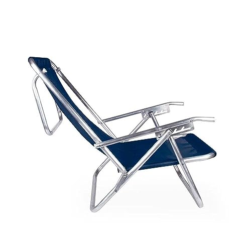 Mor - Cadeira Reclinável 5 Posições Azul Alumínio